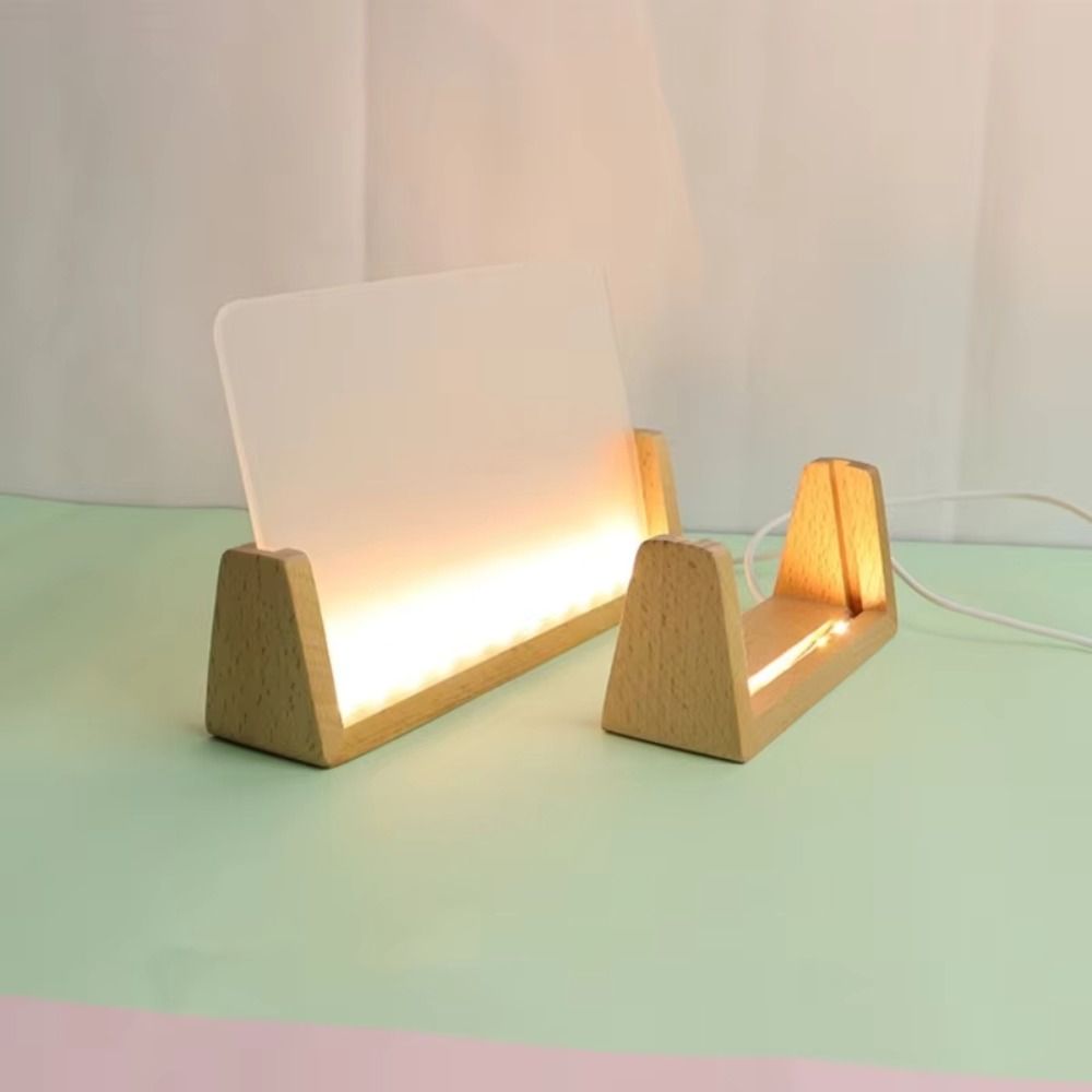 Bamboo Photo Frame - Bingkai Foto Berlampu Desain U Multifungsi