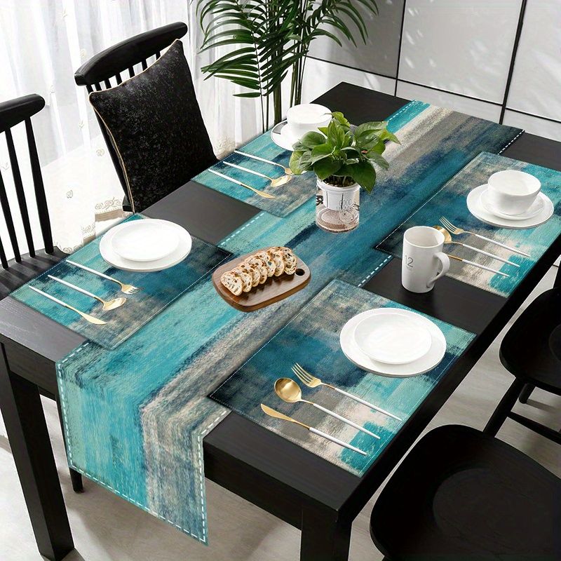 Linen Table Runner - VIKAMA Morandi Set Alas Meja Tahan