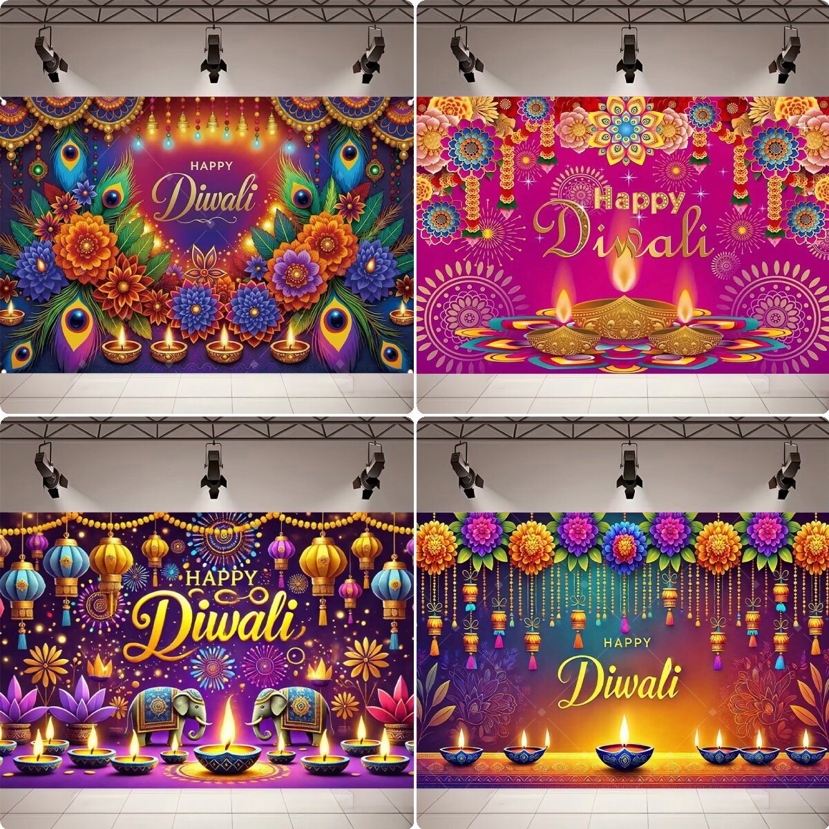 Dekorasi Pesta Diwali, Latar B - Home Decor Indonesia ulasan dan harga