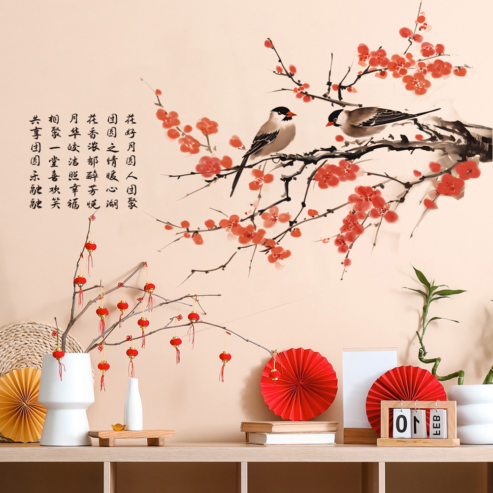 Stiker Dinding Burung Bunga Pl - Home Decor Indonesia ulasan dan harga
