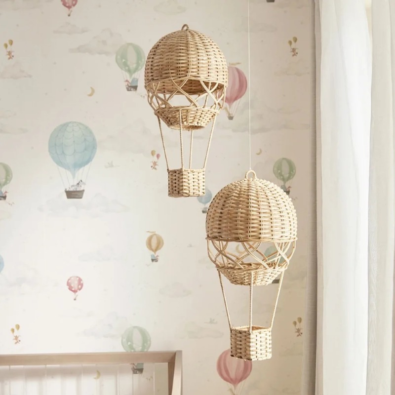 Keranjang Gantung Balon Udara  - Rattan Plant Basket ulasan dan harga