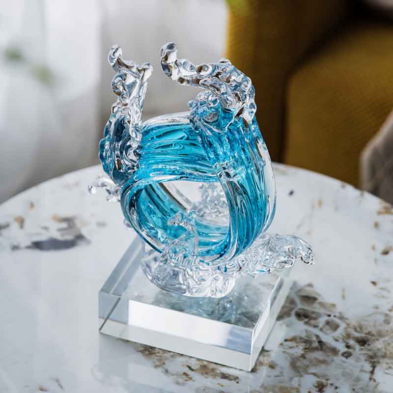 Patung abstrak kerajinan kaca  - Home Decor Y2K ulasan dan harga