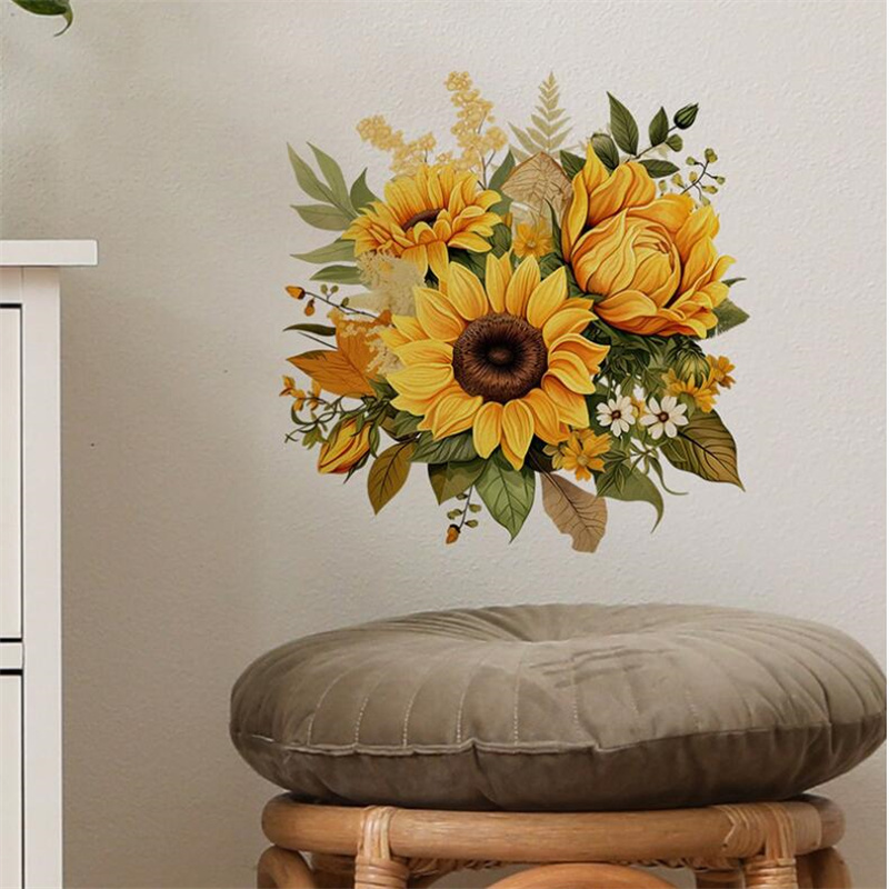 Stiker dinding bunga matahari  - Home Decor Indonesia ulasan dan harga