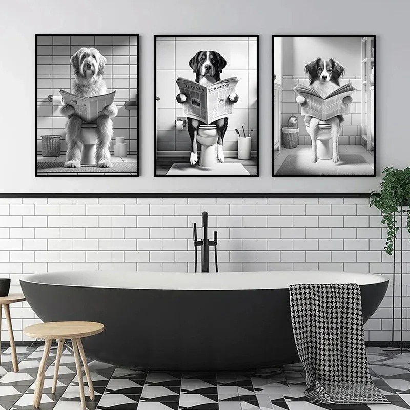 (1 Buah Tanpa Bingkai) Anjing  - Home Decor Magazine ulasan dan harga